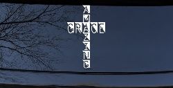 Amazing Grace Cross Christian Car or Truck Window Decal Sticker