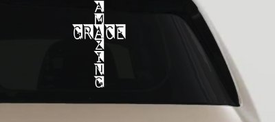 Amazing Grace Cross Christian Car Truck Window Vinyl Decal Sticker