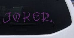 Tribal Joker Biker Car or Truck Window Decal Sticker (Violet)