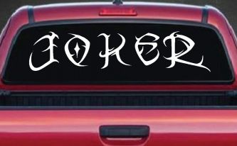 Tribal Joker Biker Car or Truck Window Decal Sticker
