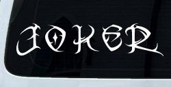 Tribal Joker Biker Car or Truck Window Decal Sticker