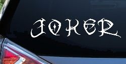 Tribal Joker Biker Car or Truck Window Decal Sticker