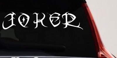 Tribal Joker Biker Decal Sticker for Car Truck Window Vinyl
