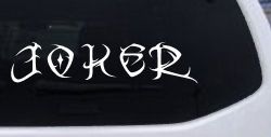 Tribal Joker Biker Car or Truck Window Decal Sticker