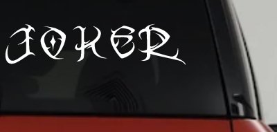 Tribal Joker Biker Decal Sticker for Car Truck Window Vinyl