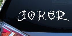 Tribal Joker Biker Car or Truck Window Decal Sticker