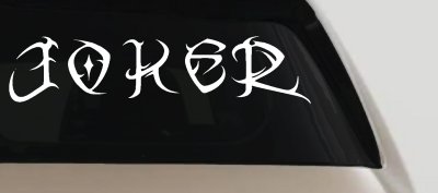 Tribal Joker Biker Decal Sticker for Car Truck Window Vinyl