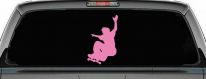 Freestyle Skateboarding Decal Car Truck Window Sticker Vinyl Art (Pink)