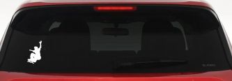 Free Style Skate Boarding Car or Truck Window Decal Sticker (White)