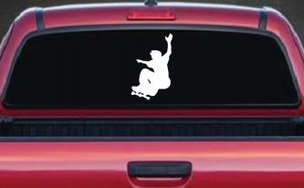Free Style Skate Boarding Car or Truck Window Decal Sticker
