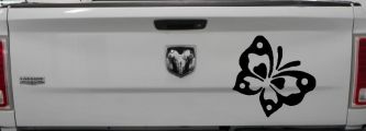 Butterfly Butterflies Car or Truck Window Decal Sticker (Black)