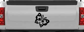 Butterfly Decal for Car Truck Window Vinyl Sticker (Black)