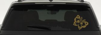 Butterfly Decal for Car Truck Window Vinyl Sticker (Gold)