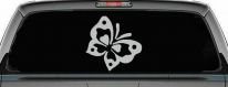 Butterfly Butterflies Car or Truck Window Decal Sticker (Light Gray)