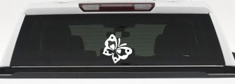 Butterfly Decal for Car Truck Window Vinyl Sticker (White)
