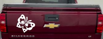 Butterfly Decal for Car Truck Window Vinyl Sticker (White)
