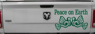 Peace On Earth Christian Car Truck Window Decal Sticker Vinyl (Dark Green)