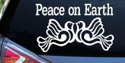 Peace On Earth Christian Car or Truck Window Decal Sticker