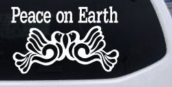 Peace On Earth Christian Car or Truck Window Decal Sticker