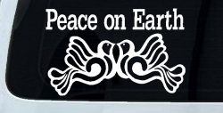 Peace On Earth Christian Car or Truck Window Decal Sticker