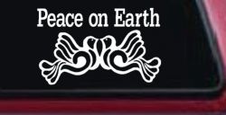 Peace On Earth Christian Car or Truck Window Decal Sticker
