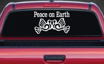 Peace On Earth Christian Car or Truck Window Decal Sticker