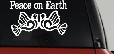Peace On Earth Christian Car Truck Window Decal Sticker Vinyl