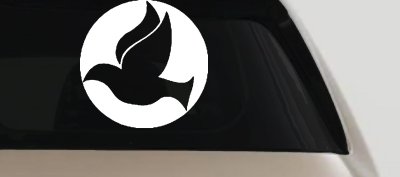 Dove In Circle Christian Decal for Car Truck Window Vinyl Sticker