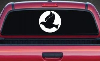 Dove In Circle Christian Car or Truck Window Decal Sticker
