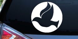 Dove In Circle Christian Car or Truck Window Decal Sticker