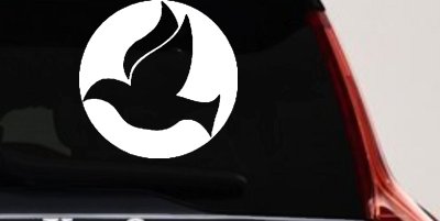 Dove In Circle Christian Decal for Car Truck Window Vinyl Sticker