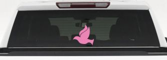 Dove Christian Car or Truck Window Decal Sticker (Pink)