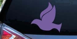 Dove Christian Car or Truck Window Decal Sticker (Purple)
