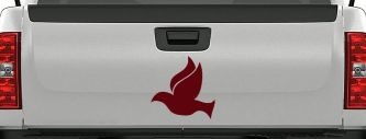 Dove Christian Car or Truck Window Decal Sticker (Purple Red)