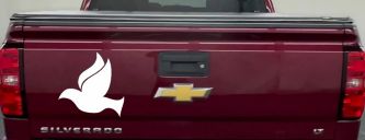Dove Christian Car or Truck Window Decal Sticker (White)