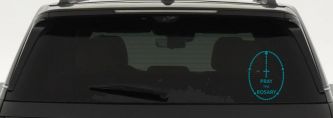 Pray The Rosay Christian Car or Truck Window Decal Sticker (Turquoise Blue)