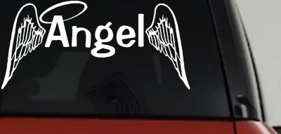 Angel With Wings Car or Truck Vinyl Window Decal Sticker