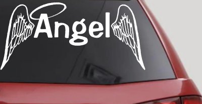 Angel With Wings Car or Truck Vinyl Window Decal Sticker