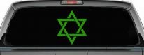 Star of David Christian Car Truck Window Decal Sticker Vinyl (Lime)