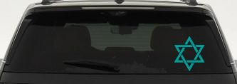 Star of David Christian Car Truck Window Decal Sticker Vinyl (Turquoise)