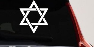 Star of David Christian Car Truck Window Decal Sticker Vinyl