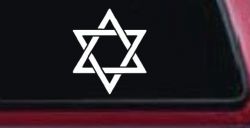 Star Of David Christian Car or Truck Window Decal Sticker
