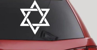 Star of David Christian Car Truck Window Decal Sticker Vinyl