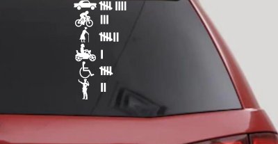 Keeping Count Driving Hits Car or Truck Vinyl Window Decal Sticker