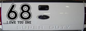 68 I Owe You One Funny Car or Truck Window Decal Sticker (Black)