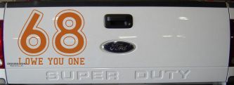 68 I Owe You One Funny Car or Truck Window Decal Sticker (Nut Brown)
