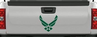US Air Force Military Car or Truck Window Decal Sticker (Dark Green)