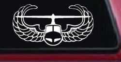 Air Assault Airborne Helicopter with Wings Military Car or Truck Window Decal Sticker