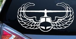 Air Assault Airborne Helicopter with Wings Military Car or Truck Window Decal Sticker