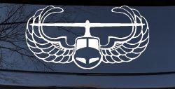 Air Assault Airborne Helicopter with Wings Military Car or Truck Window Decal Sticker
